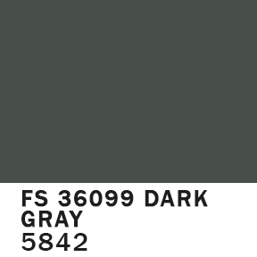 5842 - Industrial Paint Color Selector | FS 36099 Dark Gray High Temp Ceramic Coating, military specification paint