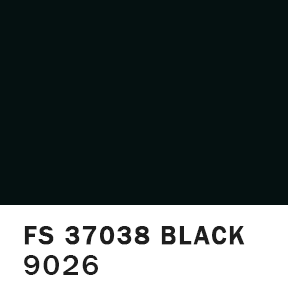 9026 - Industrial Paint Color Selector | FS 37038 Black High Temp Ceramic Coating, military specification paint