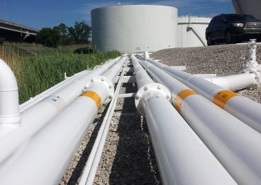 Industrial Dry-Fall 2-Part Epoxy & 2-Part Urethane Paint for pipes and pipe racks - Cenex Pipeline Terminal