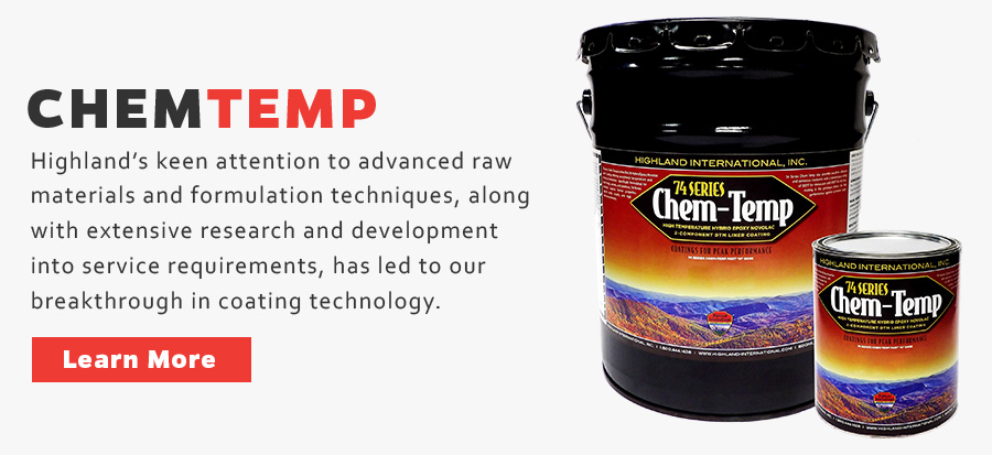 ChemTemp Epoxy Novolac- Tank Liner, Internal Pipe Coating, Secondary Containment Coating, CUI Coating Hybrid Epoxy Novolac Liner Coating Chemically Resistant Epoxy Coating